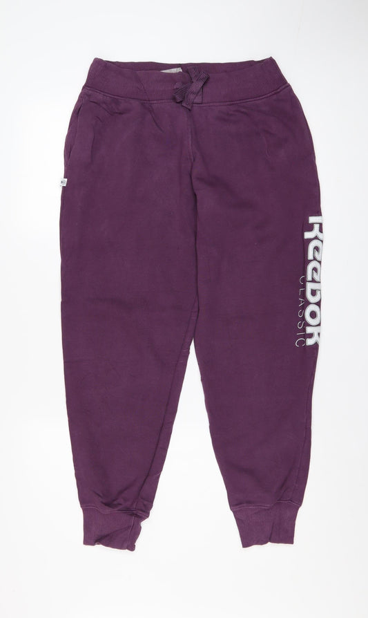 Womens UK Size S Reebok Regular Fit Jogger Purple Trousers
