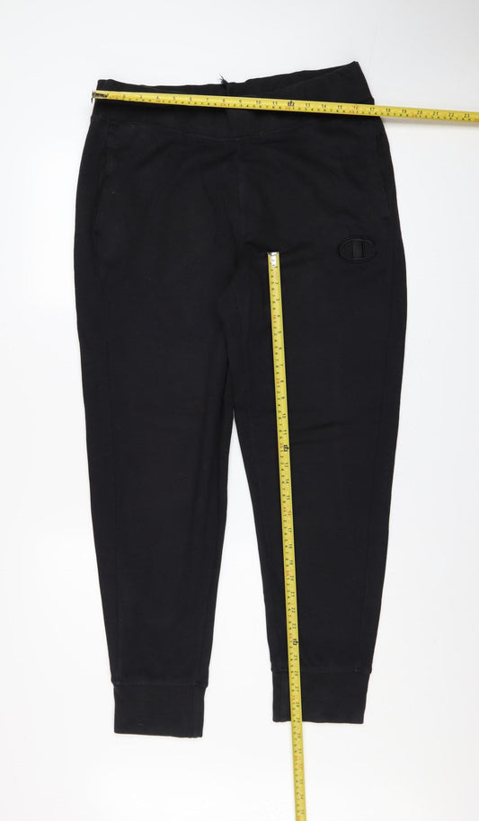Mens UK Size L Champion Regular Fit Jogger Black Trousers