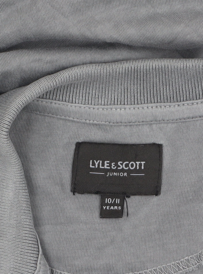 Boys UK Size 10-11 Years Lyle & Scott Grey Basic Polo