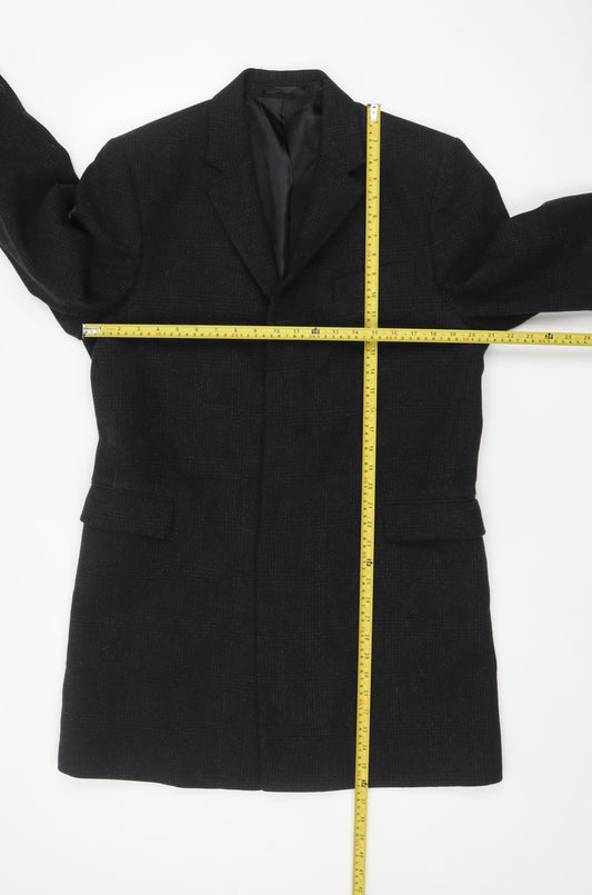 Mens UK Size 40R Blaze Black Overcoat