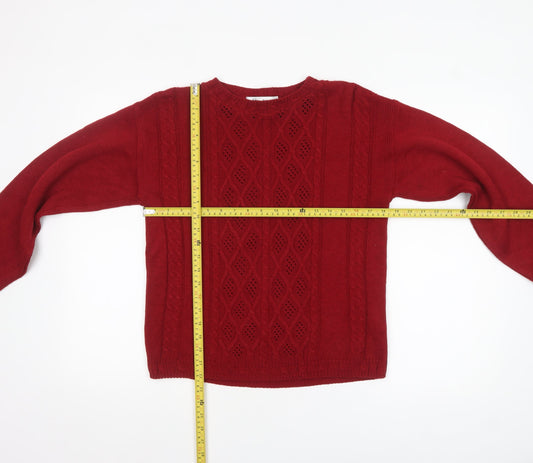 Womens UK Size 10-12 Berkertex Red Pullover Jumper