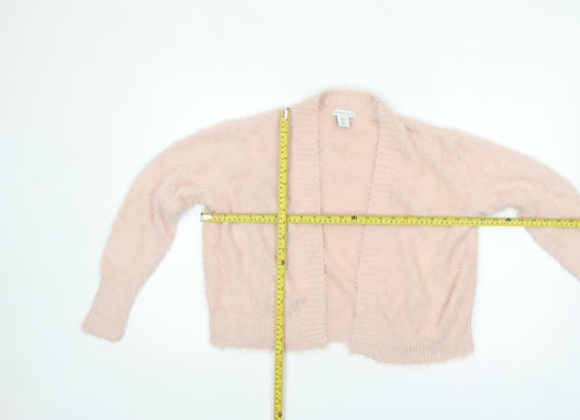Womens UK Size S Shrinking Violet Pink Cardigan Jumper