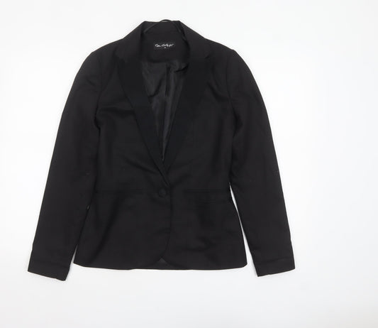 Additional front view of Miss Selfridge Women Black UK 8 Classic Blazer Single-Breasted