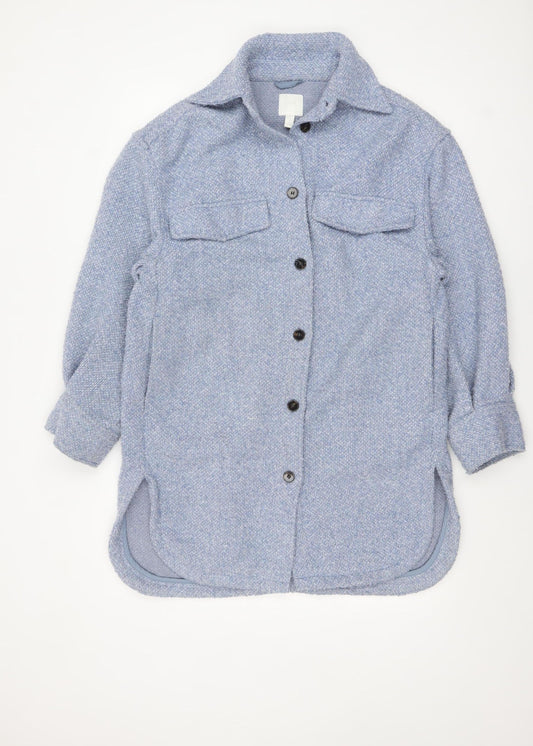 Womens UK Size XS H&M Blue Shacket