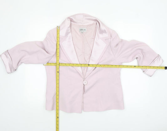 Womens UK Size 16 Gold by Michael H Regular Pink Blazer