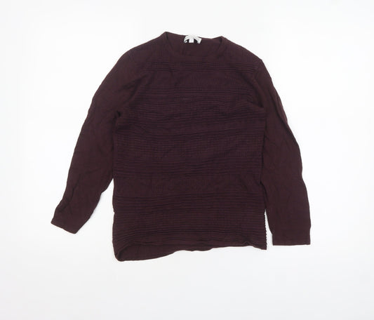Warehouse Women Purple Size 6 Crew Neck Knit Pullover Jumper