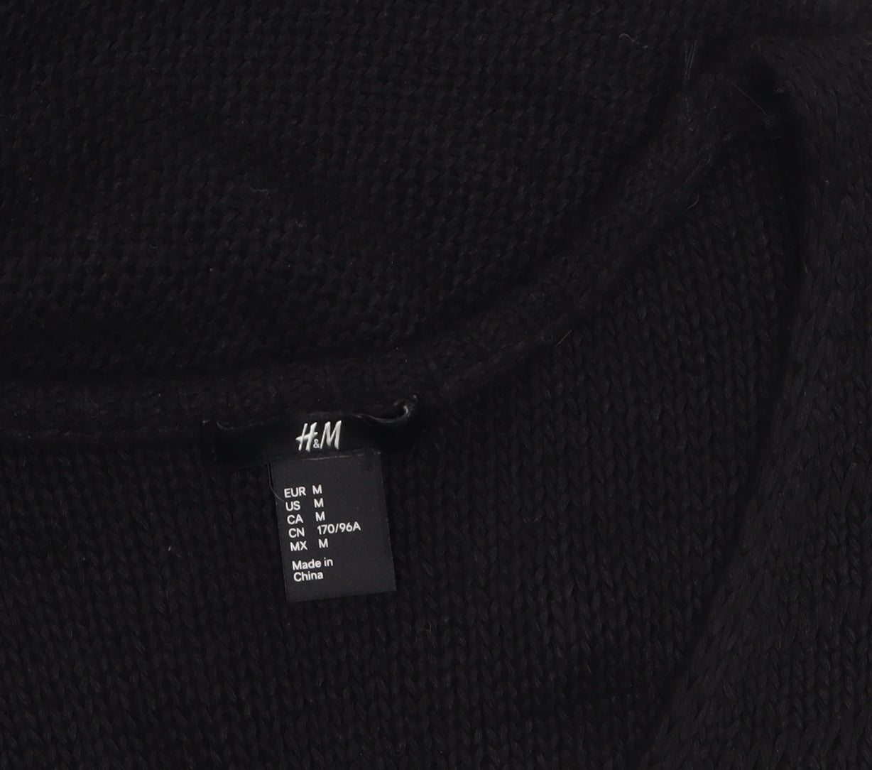 H&M Women’s Black Acrylic Knit Sleeveless V-Neck Vest Size 12