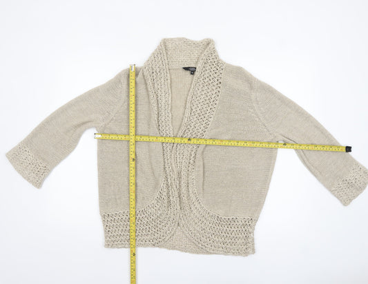 Womens UK Size 18 Debenhams Beige Cardigan Jumper