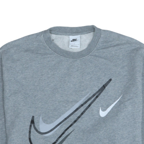 Mens UK Size L Nike Grey Pullover Sweatshirt