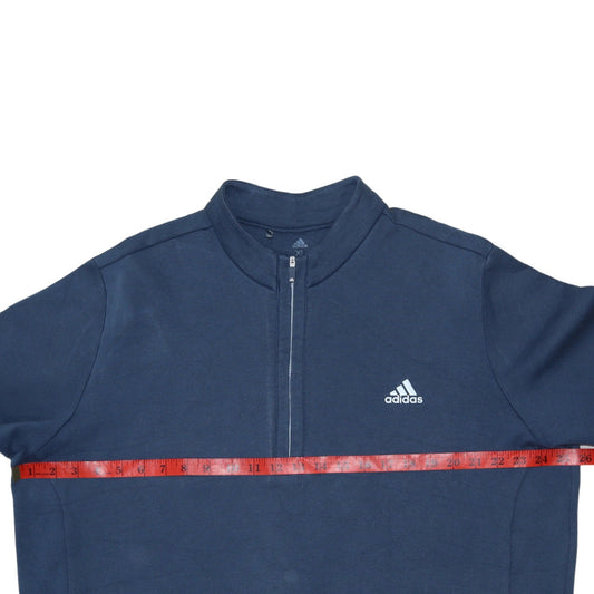 Mens UK Size XL adidas Blue Henley Sweatshirt