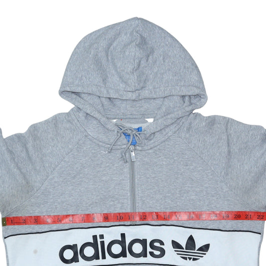 Womens UK Size 12 adidas Grey Pullover Hoodie