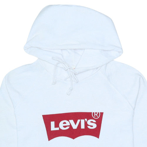 Womens UK Size XS Levi's White Pullover Hoodie