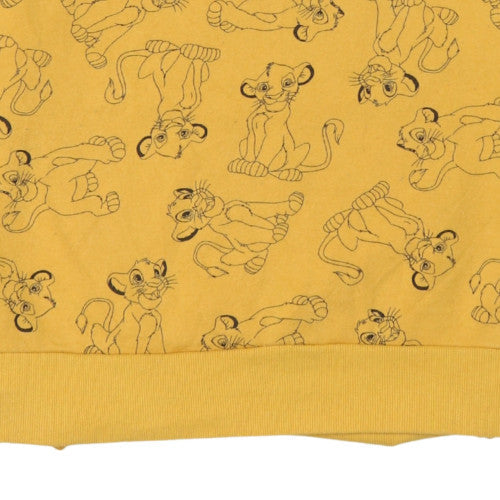 Womens UK Size M Disney Yellow Pullover Sweatshirt