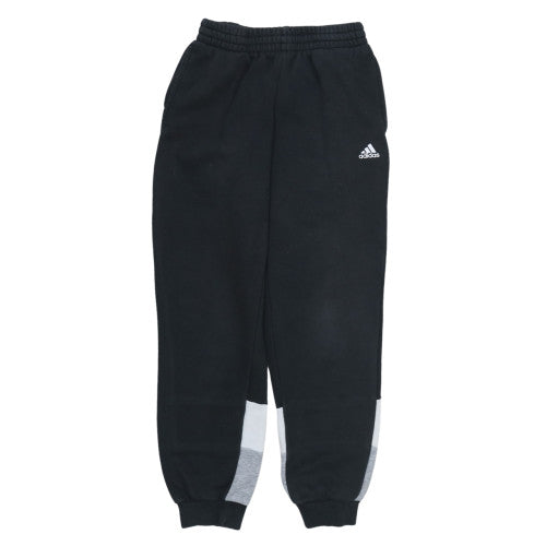 Additional front view of Adidas boys’ black jogger sweatpants 11-12 years colourblock fleece