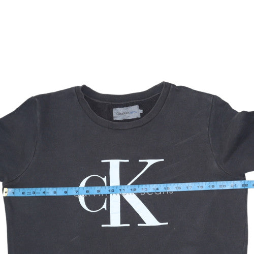 Mens UK Size M Calvin Klein Jeans Black Pullover Sweatshirt