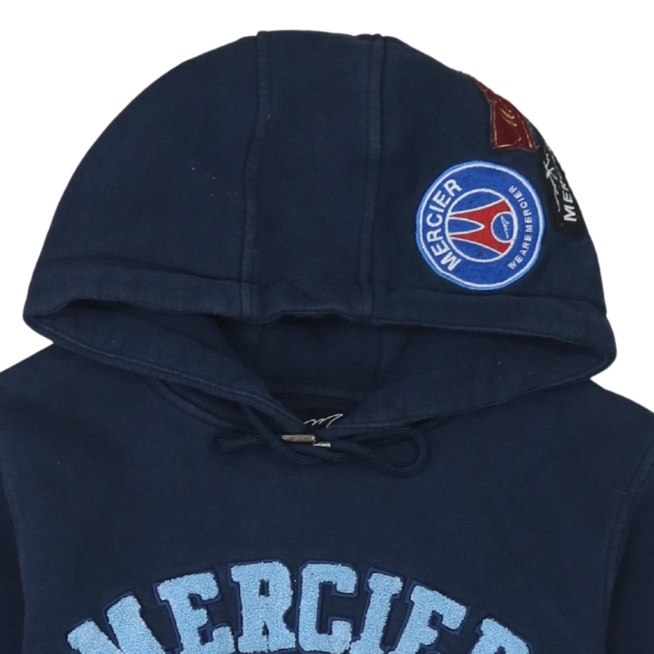 Mens UK Size S Mercier Blue Pullover Hoodie
