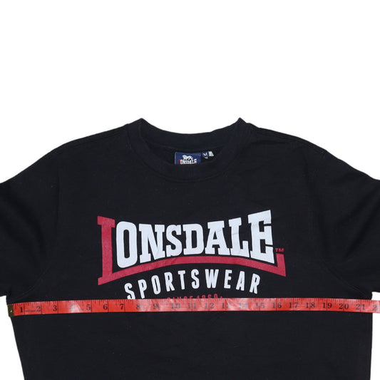 Mens UK Size M Lonsdale Black Pullover Sweatshirt