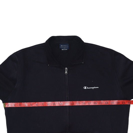 Champion Men's Black L Track Jacket Full Zip Cotton Blend