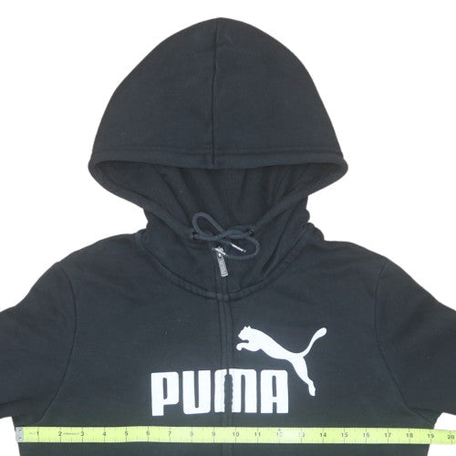 Womens UK Size 12 PUMA Black Full Zip Hoodie