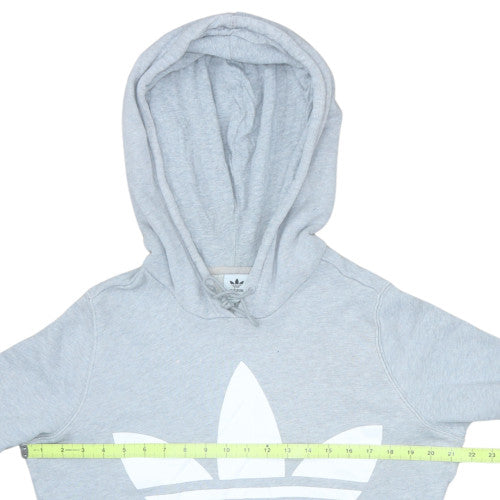 Womens UK Size 12 adidas Grey Pullover Hoodie
