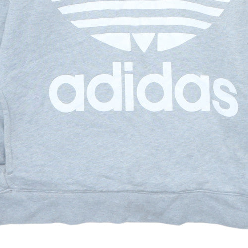 Womens UK Size 12 adidas Grey Pullover Hoodie