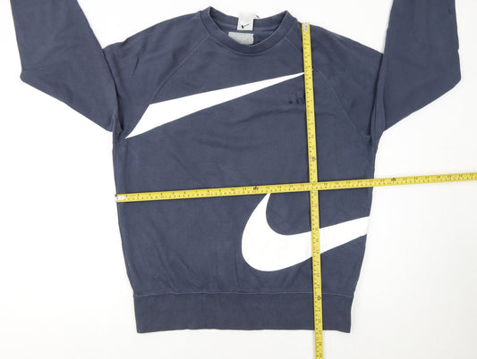 Womens UK Size M Nike Blue Pullover Sweatshirt