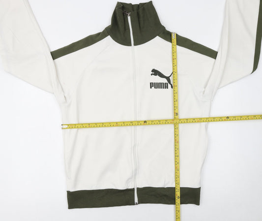 Mens UK Size L PUMA White Gym & Training Running & Jogging Jacket