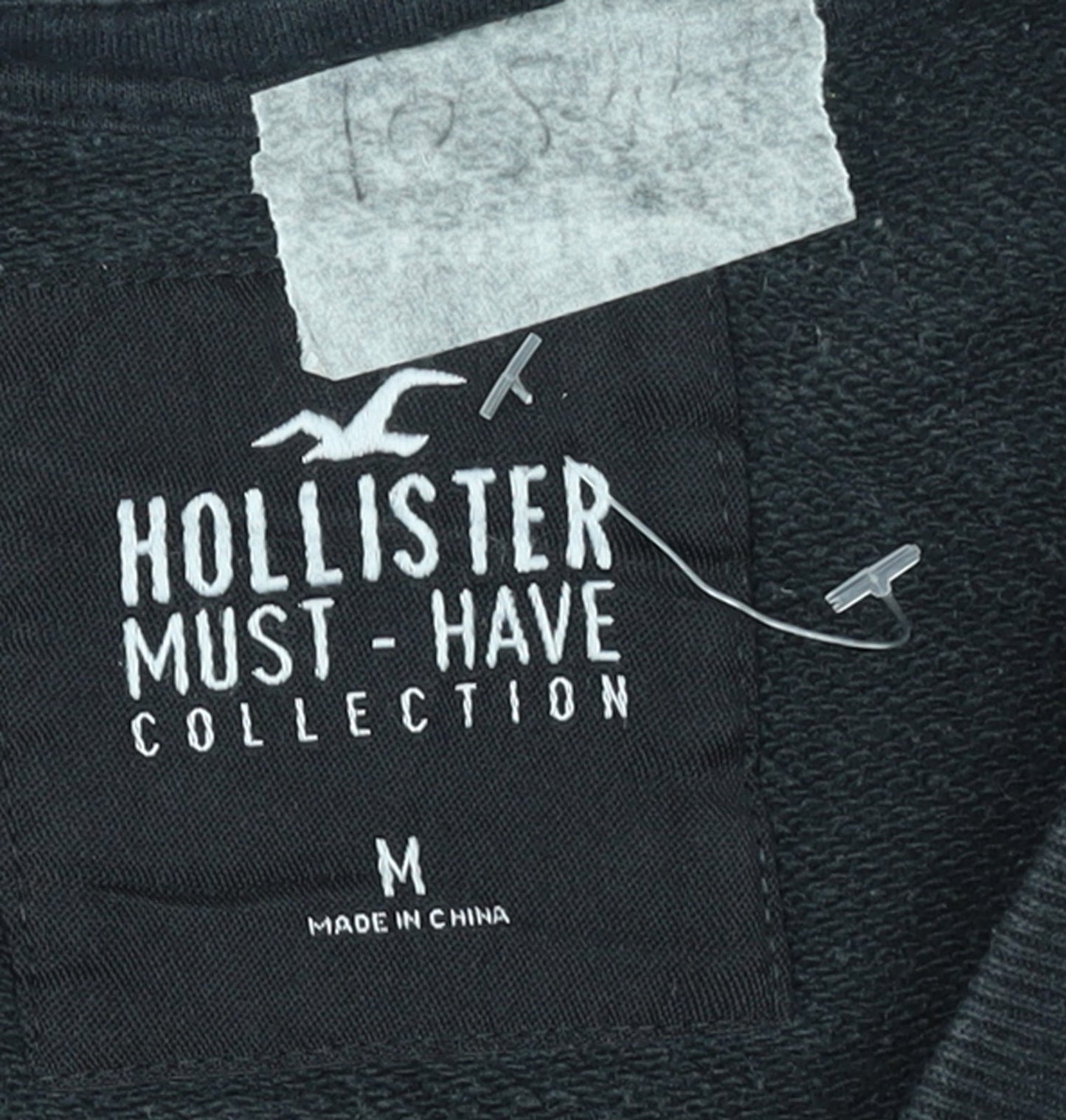 Mens UK Size M Hollister Black Pullover Sweatshirt