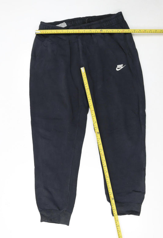 Mens UK Size L Nike Regular Fit Jogger Black Trousers