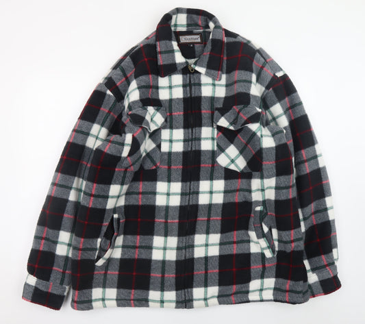 EuroStyle Men’s Multicoloured Checked Fleece Jacket XL