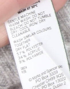 Womens UK Size S Marks and Spencer Grey Pullover Jumper