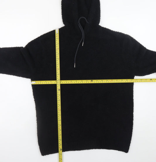Womens UK Size XS H&M Divided Black Pullover Hoodie