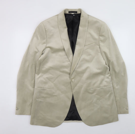 Marks and Spencer Men’s Beige XL Blazer Long Length Shawl Collar