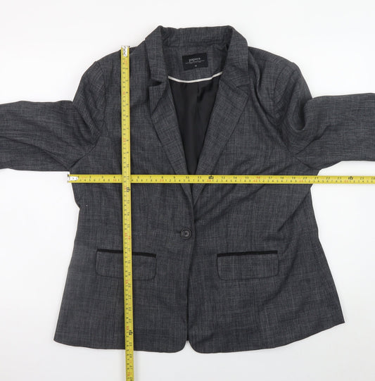 Papaya Women's Grey Check Blazer Jacket Size 18 Smart Workwear