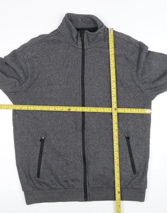 Mens UK Size S Marks and Spencer Grey Full Zip Sweatshirt