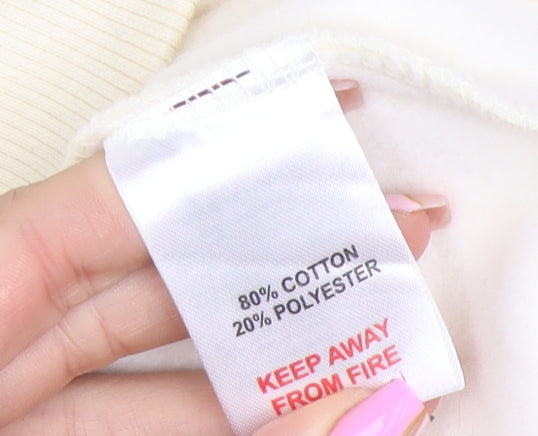 Womens UK Size XS Rising Beige Full Zip Sweatshirt