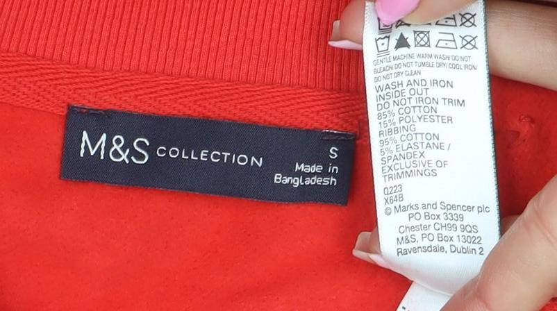 Womens UK Size S Marks and Spencer Red Pullover Sweatshirt