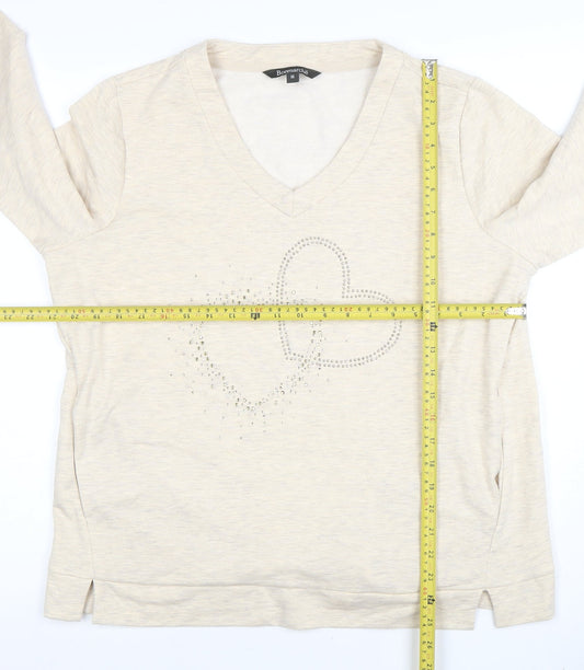 Womens UK Size 16 Bonmarche Beige Pullover Sweatshirt