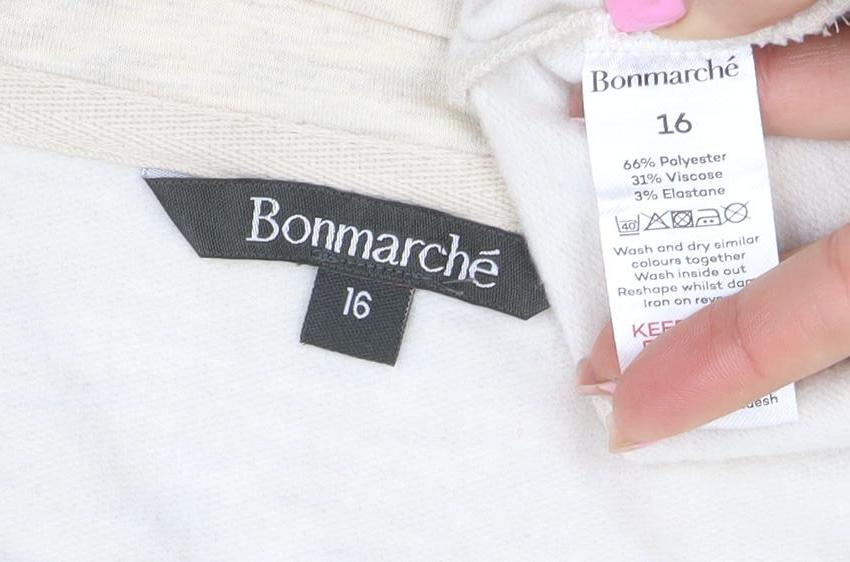Womens UK Size 16 Bonmarche Beige Pullover Sweatshirt