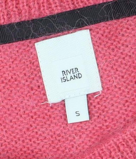 Womens UK Size S River Island Pink Pullover Jumper