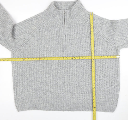 Womens UK Size 18 ASOS Grey Full Zip Jumper