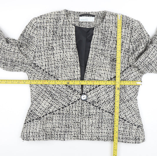 Womens UK Size 14 Minosa Petites Grey Blazer