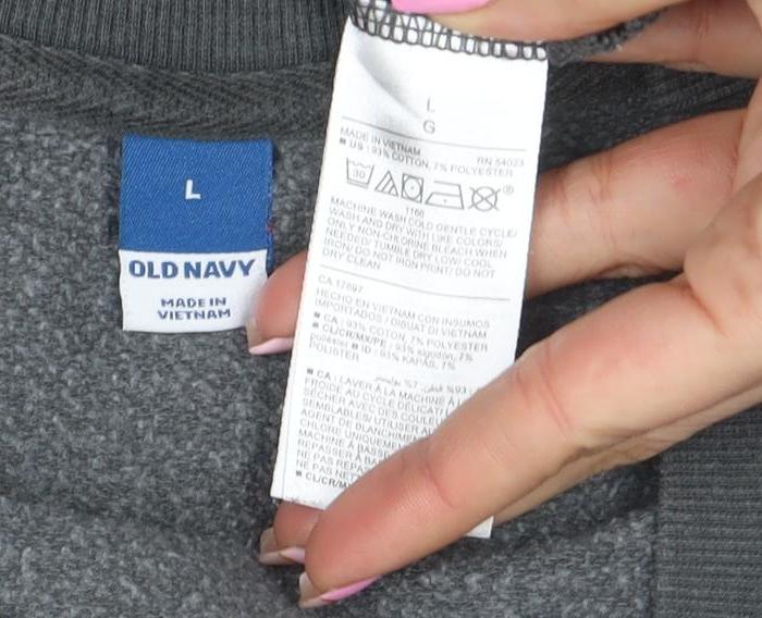 Womens UK Size L Old Navy Grey Pullover Sweatshirt