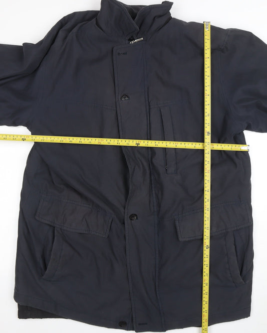 Mens UK Size 42 Oush Blue Overcoat