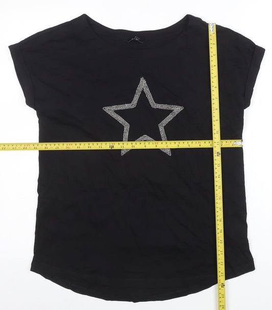 Womens UK Size 12 NEXT Black Basic T-Shirt