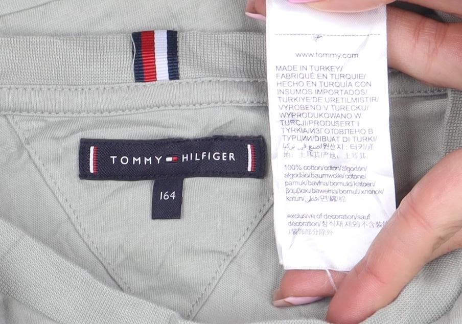 Boys UK Size 16 Years Tommy Hilfiger Beige Basic T-Shirt