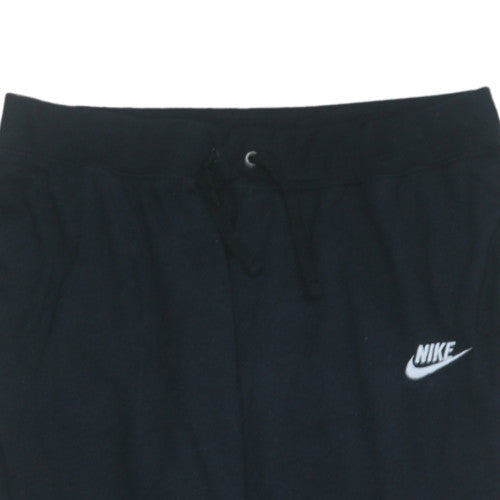 Mens UK Size M Nike Regular Fit Jogger Black Trousers
