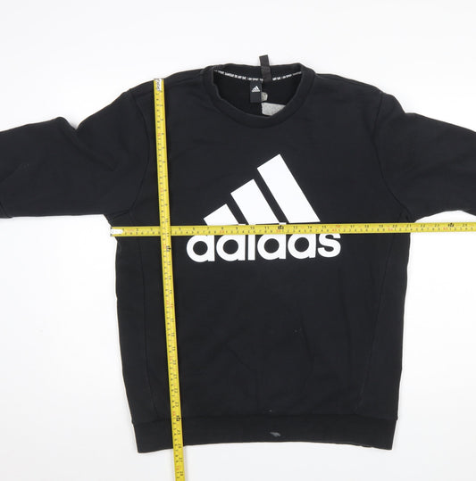 Mens UK Size M adidas Black Pullover Sweatshirt