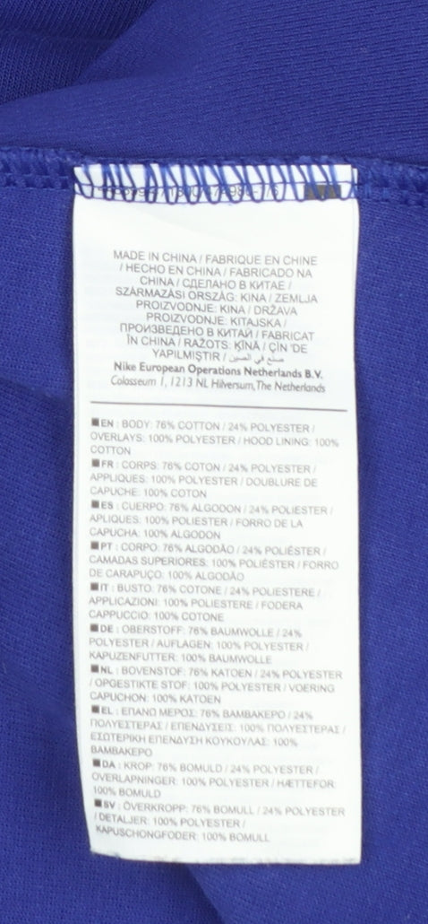Womens UK Size M Nike Blue Full Zip Hoodie