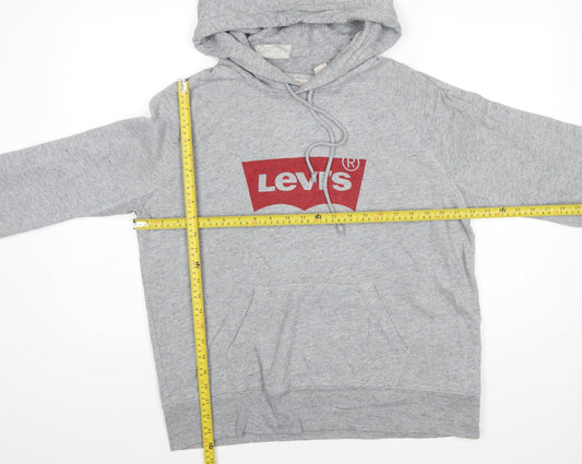 Mens UK Size M Levi's Grey Pullover Hoodie